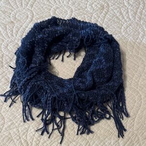 Blue Cowl Neck Scarf